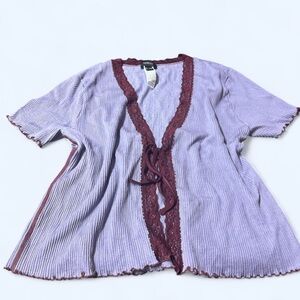 Forever 21 Lavender and Burgundy Blouse